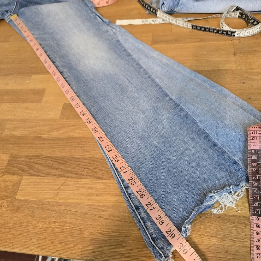 AE American Eagle Ne(x)t Level Festival Flare Jean In Indigo Fray 6 R - Picture 14 of 15
